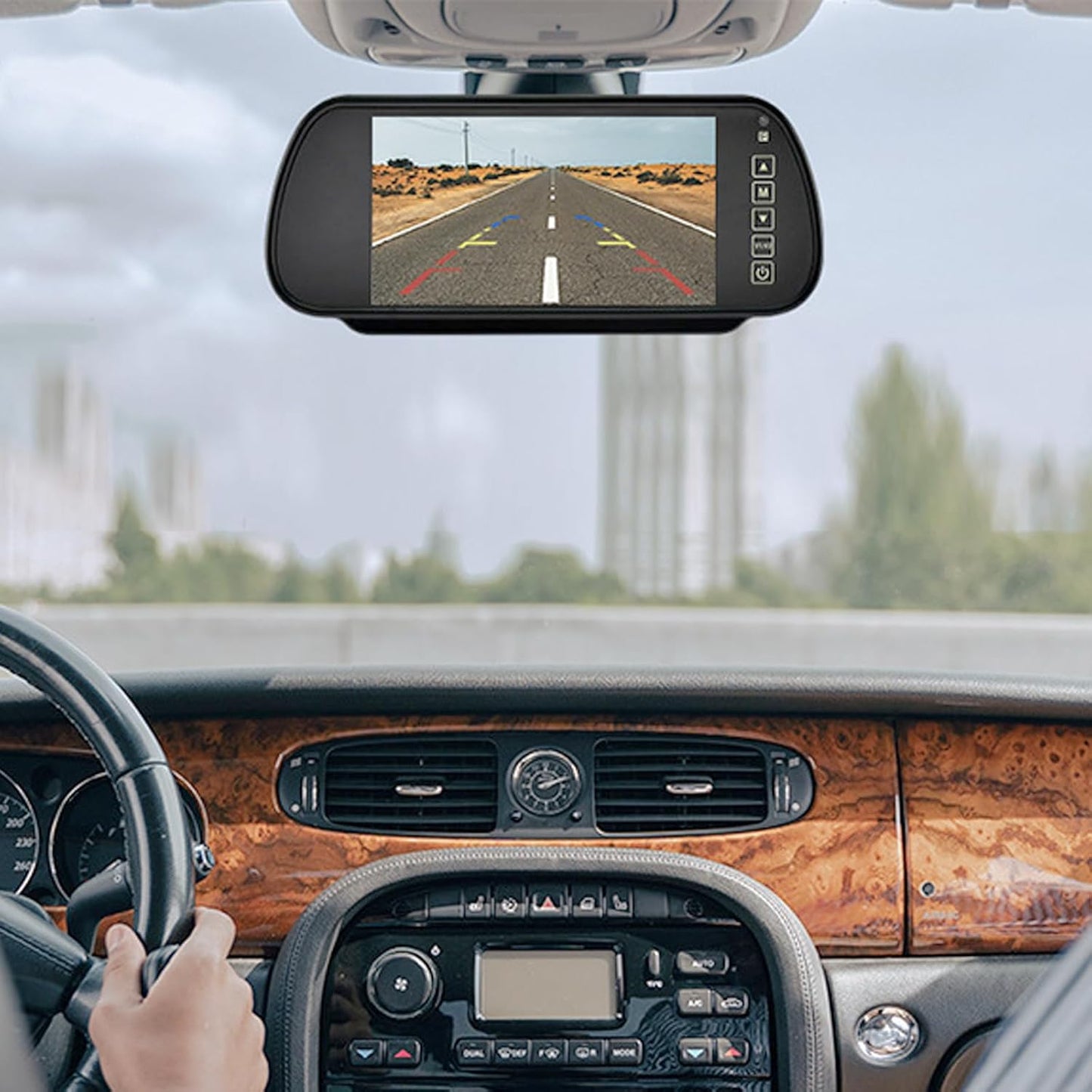 Rückfahrkamera Spiegelmonitor mit Parkhilfslinien