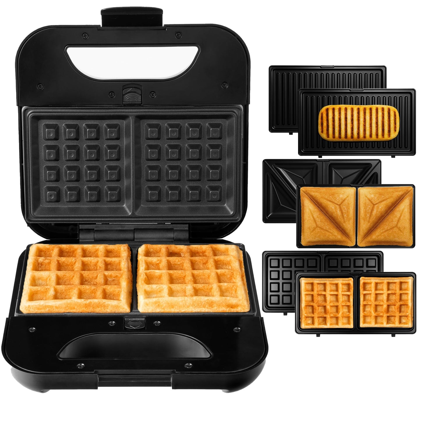 3-in-1 Sandwichmaker mit austauschbaren Platten