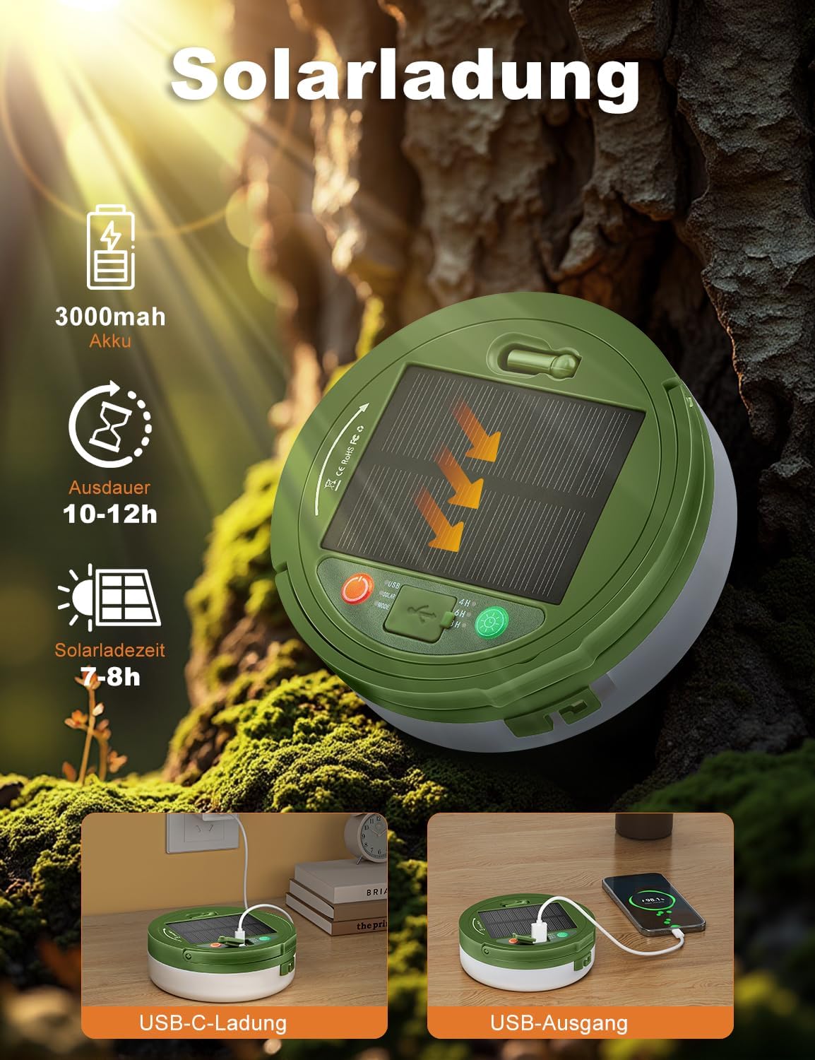 Solarbetriebene LED-Lichterkette, Lichterkette Solar