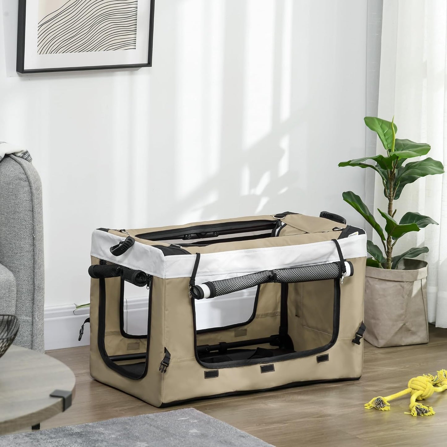 Klappbarer Hundewagen, Khaki
