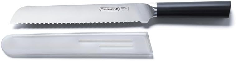 Profi Brotmesser mit Wellenschliff und Klingenschutz, Brotmesser 1er