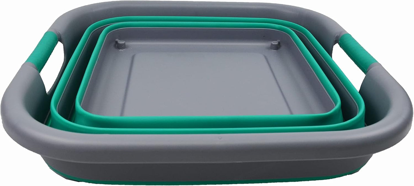 Faltbarer Wäschekorb, 1 Dark Grey/Bluish-green