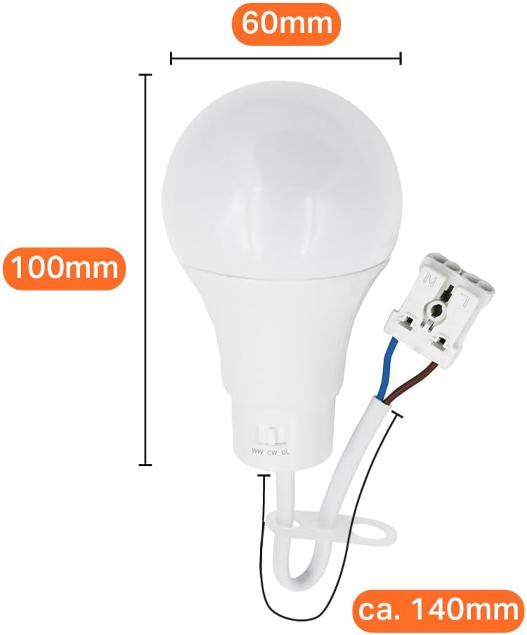 3-teiliges LED Renovierlampen-Set mit Steckklemme, Lichtfarbe Einstellbar 3 Stück (1er Pack)
