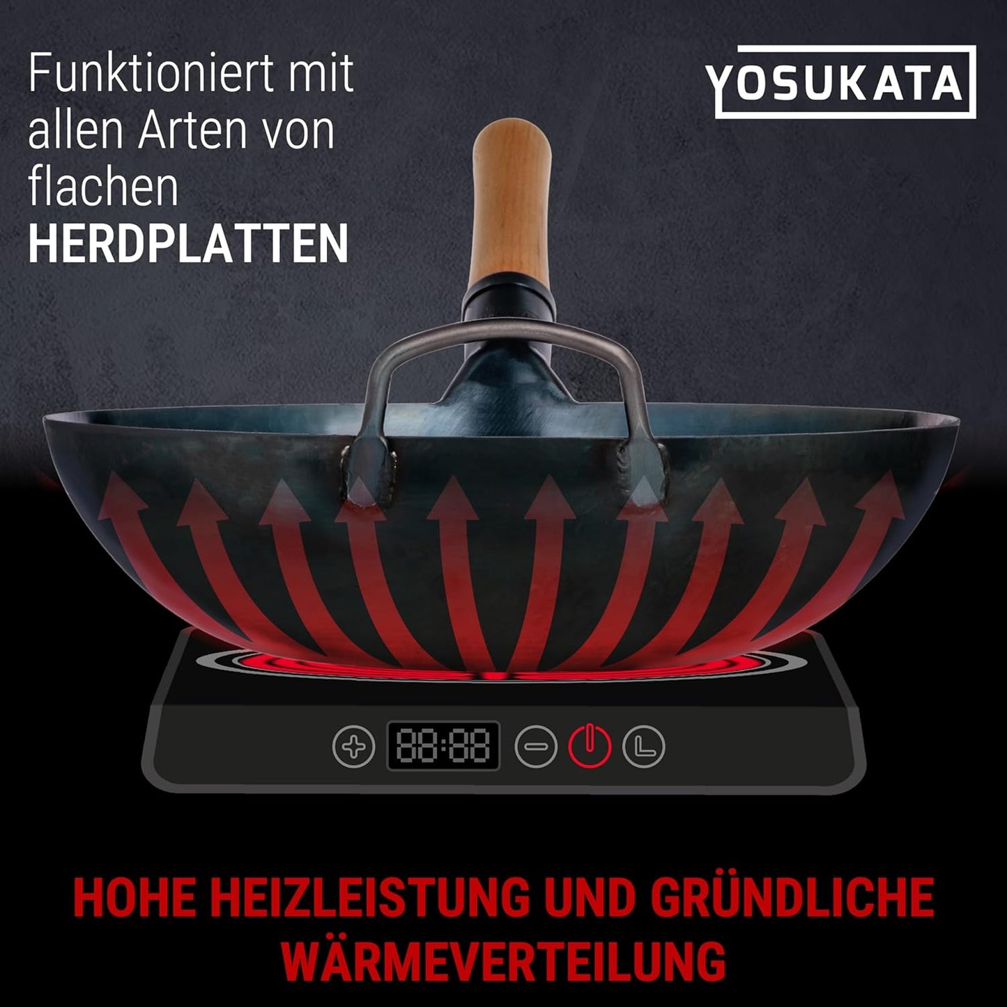 Wok Pfanne, 34 cm Blau