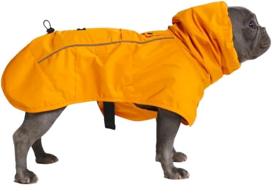 Wasserdichter Hunderegenmantel, Mustard Yellow L: 7-11kg