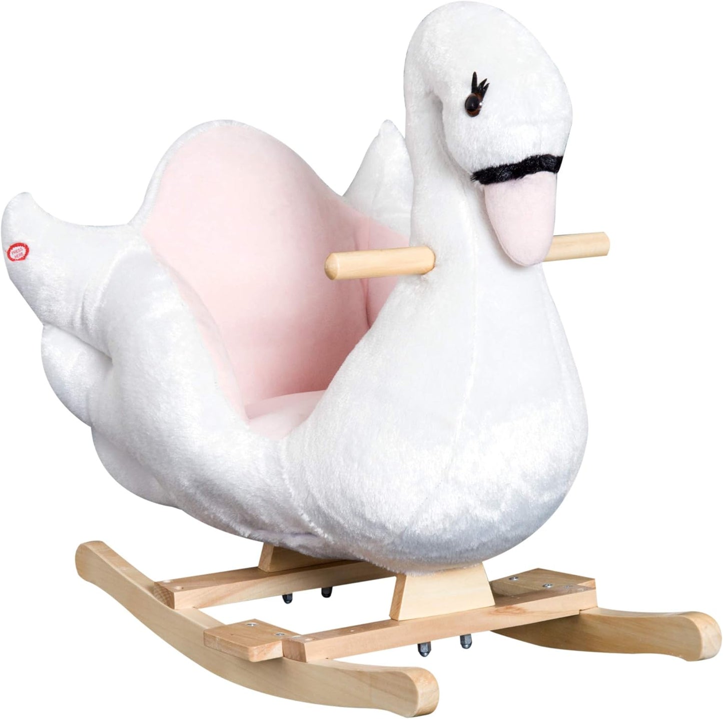 Schaukelpferd Schwan mit Musik