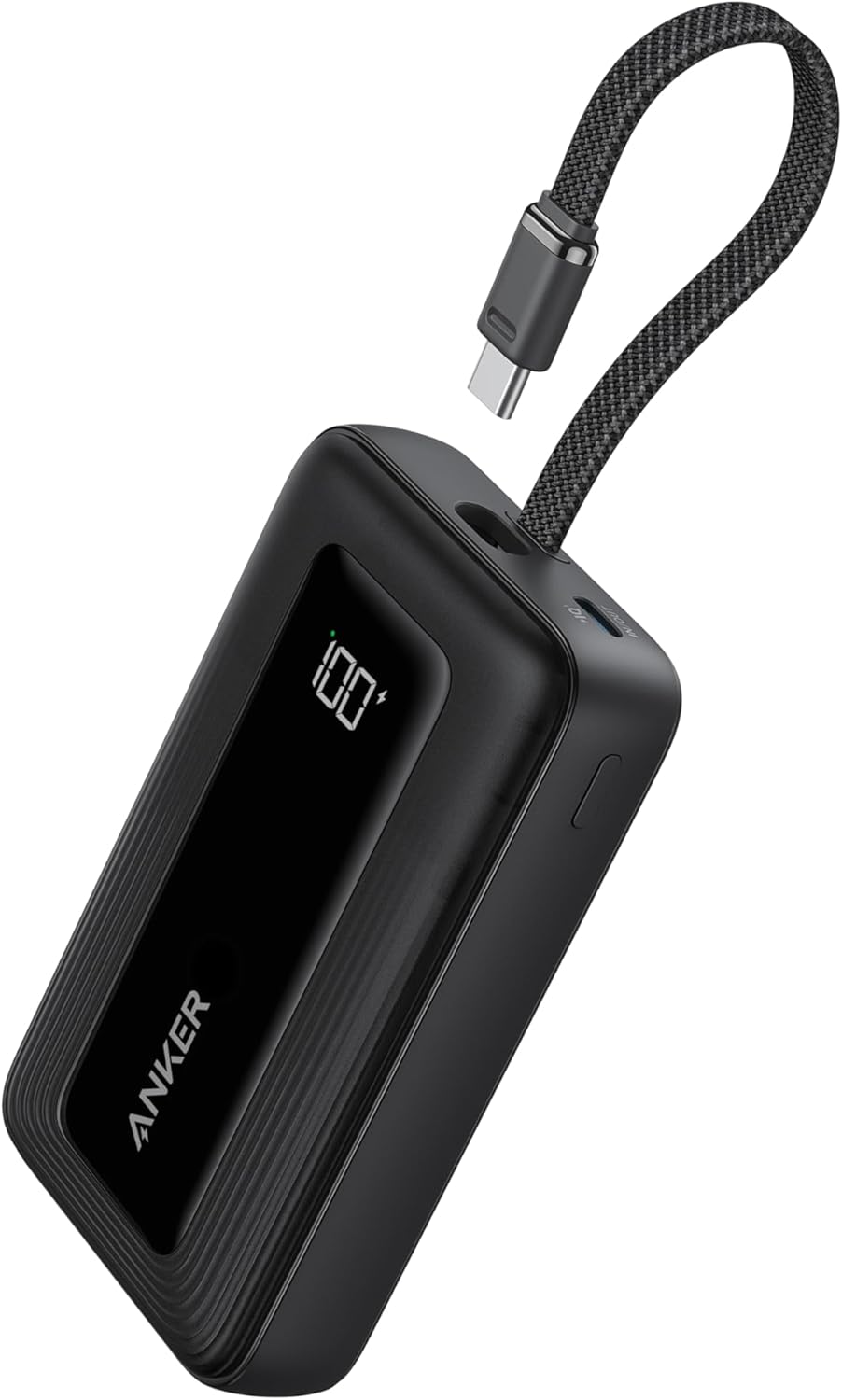Zolo Powerbank mit integriertem Ladekabel, 20000mAh / Schwarz