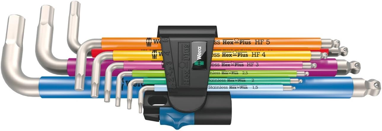 9-teiliger Winkelschlüssel Satz 3950/9 Hex-Plus Multicolour