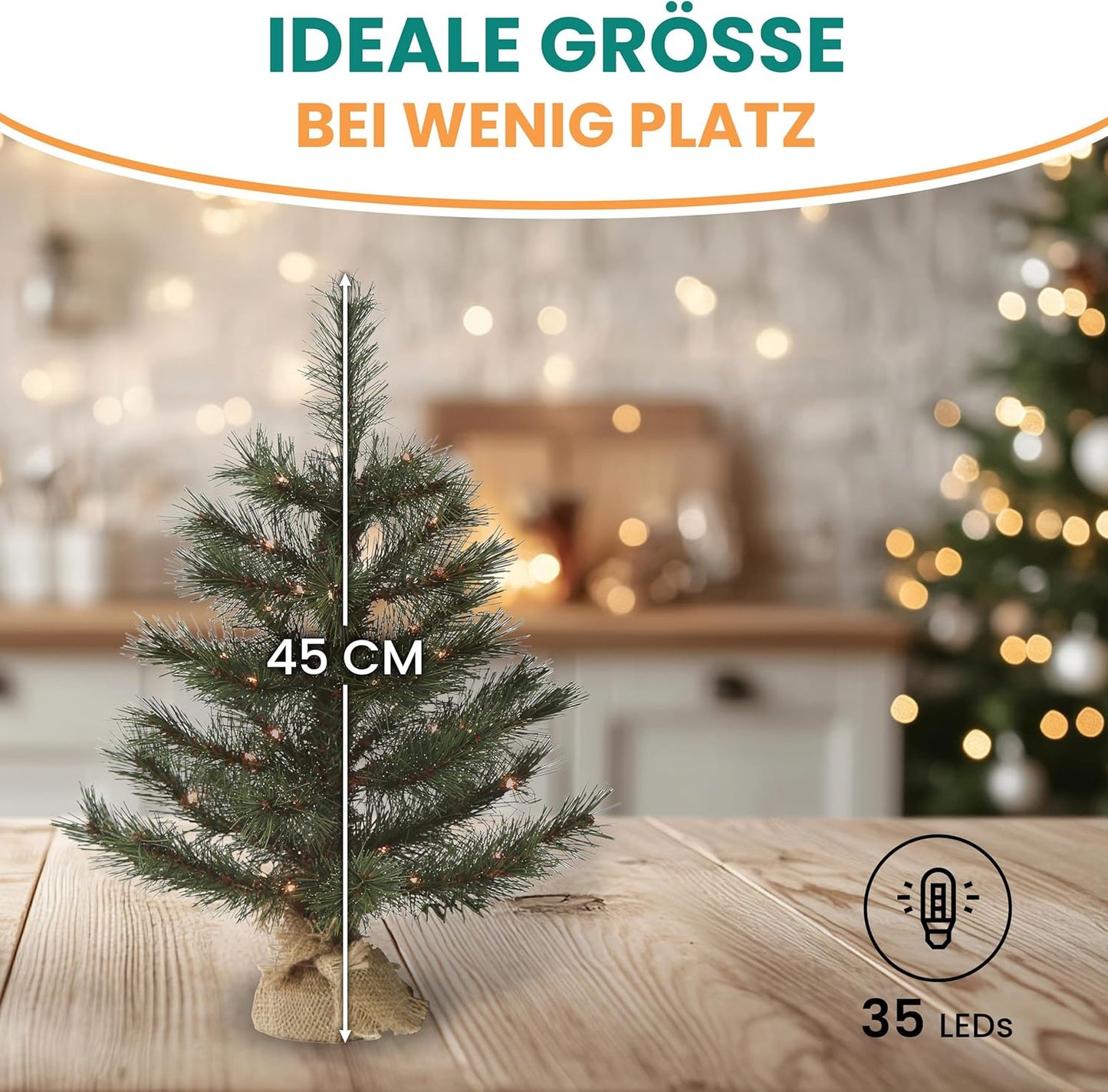 Künstlicher Weihnachtsbaum inkl. Lichterkette