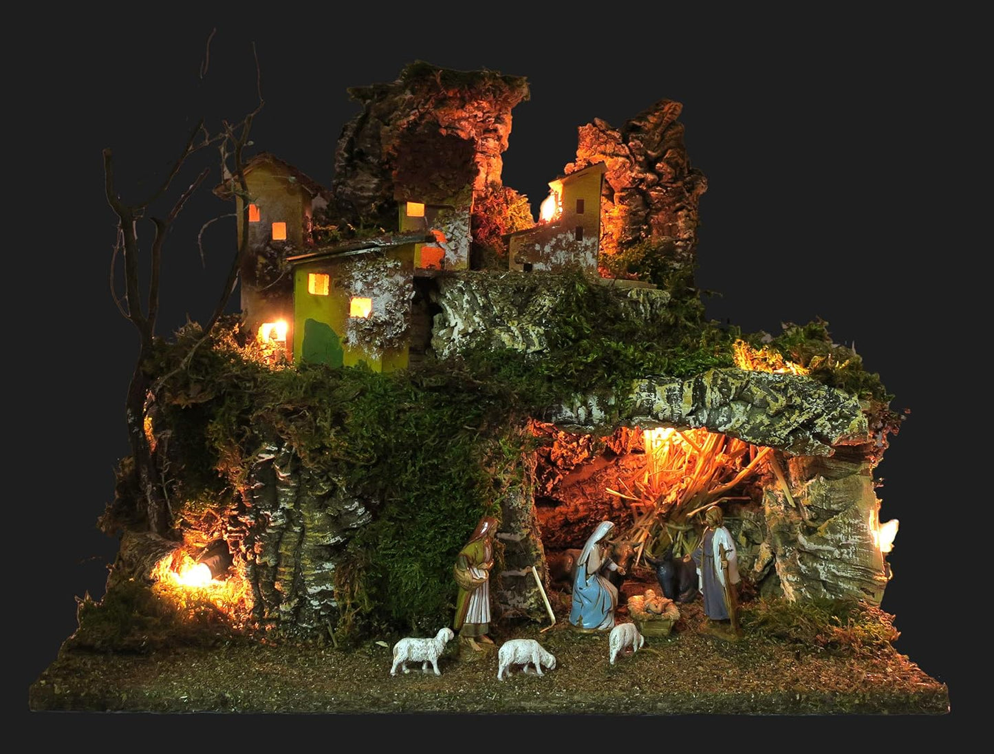 Krippendorf-Set mit Figuren und Lichtern