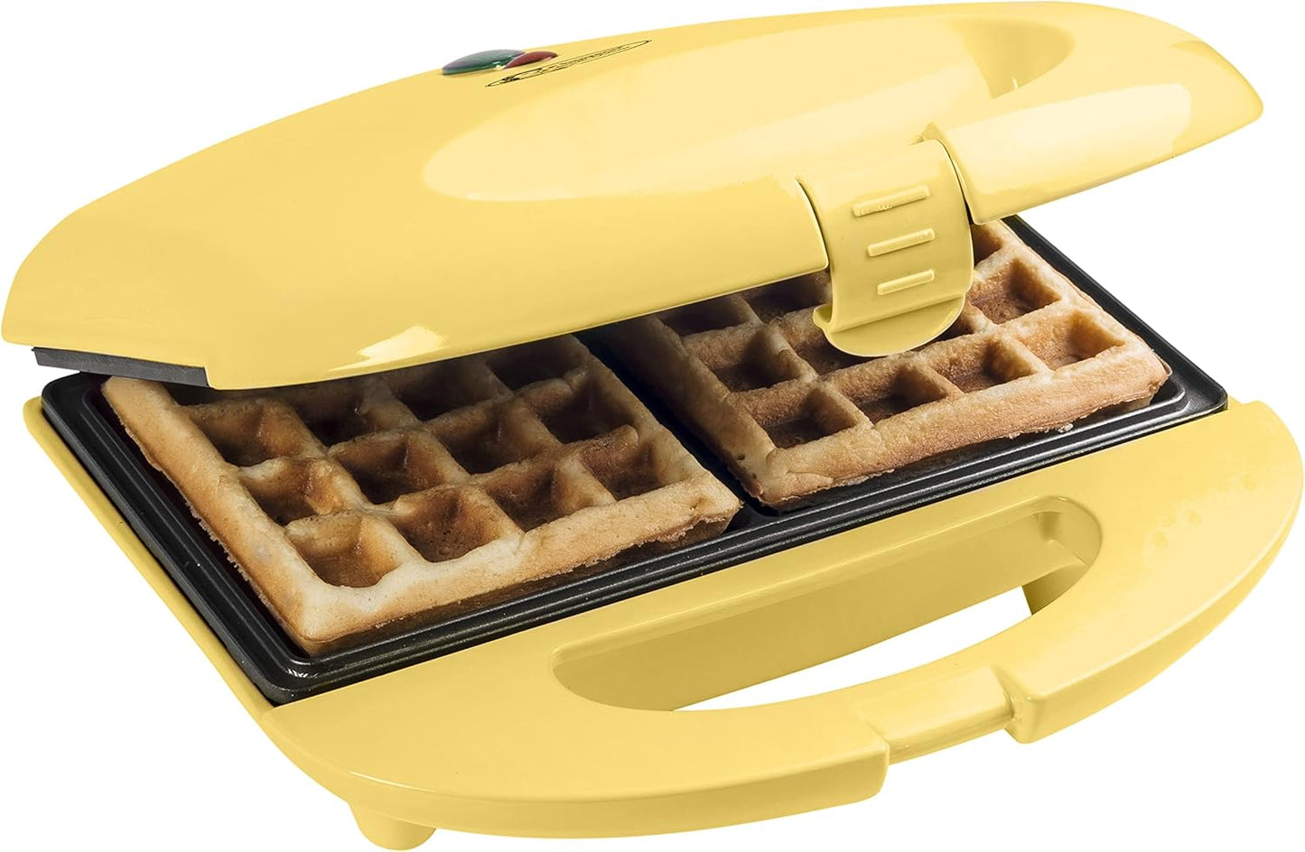 Retro Waffeleisen für Belgische Waffeln (2 Stück), Gelb