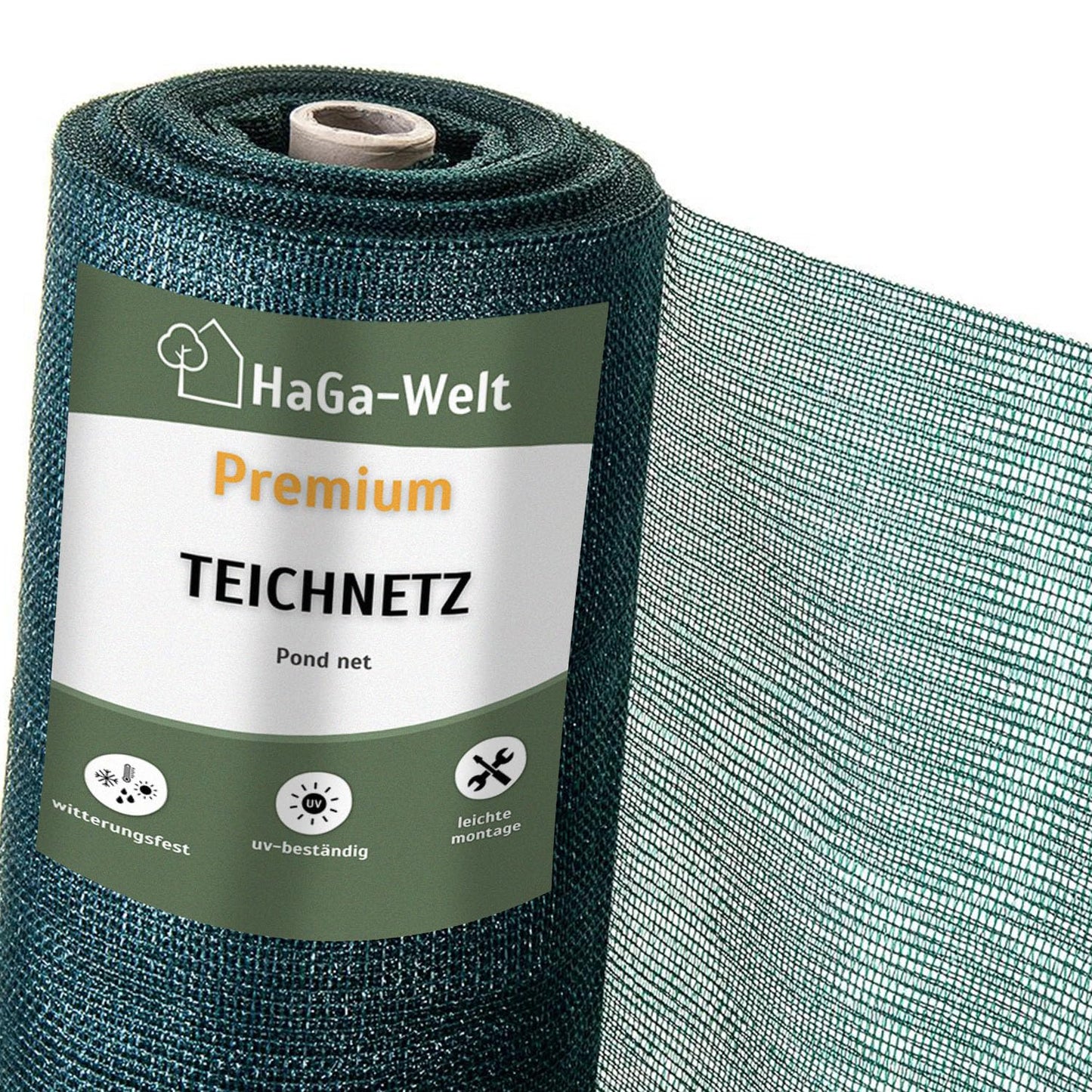 Teichnetz & Pool Abdecknetz für Gartenteiche (3x15m), Länge: 15m Breite: 3m Dunkelgrün