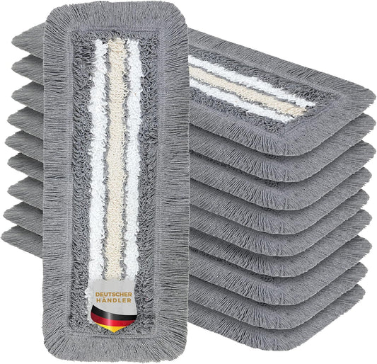 10-teiliges Wischmopp-Bezüge Set (40 cm), 40 cm Hospital Grau