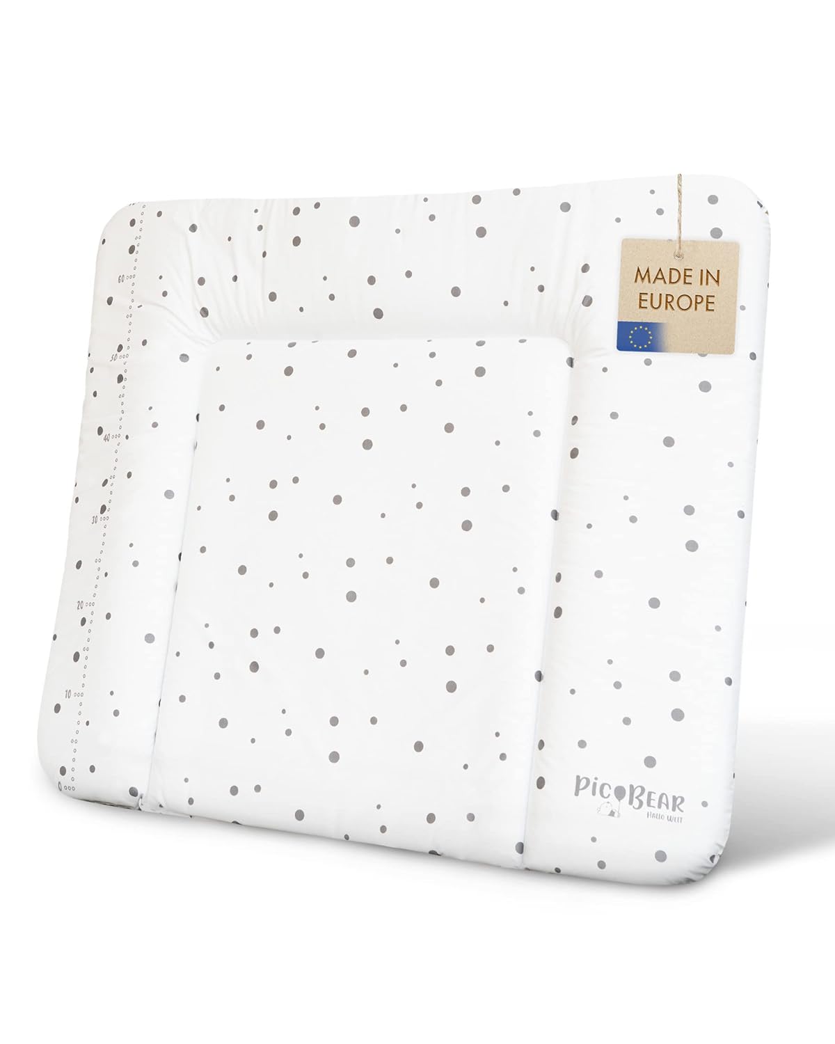 Wickeltischauflage Punkte-Design, 85 x 72 cm, 85x72 cm (1er Pack) Punkte weiß-anthrazit