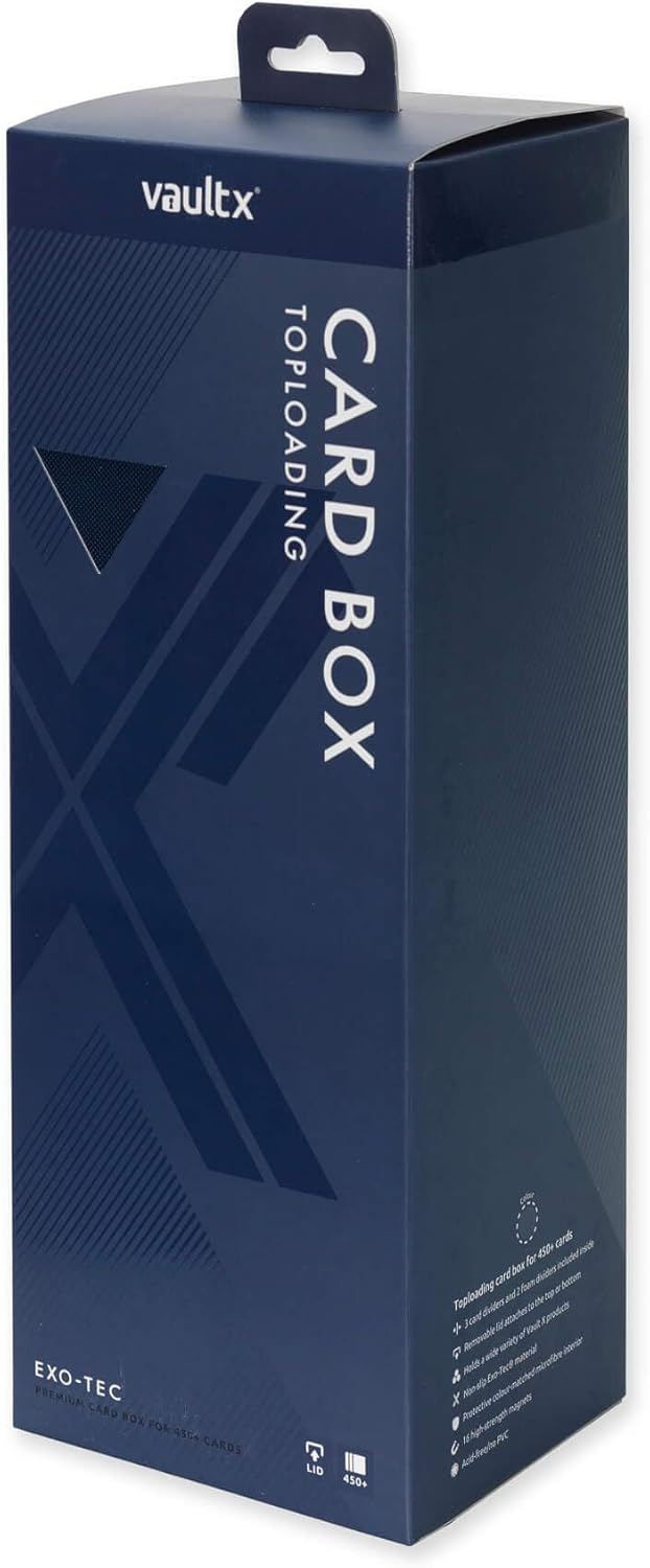 Aufbewahrungsbox für Trading Cards mit Magnetdeckel, Trennwände & Schaumstoffeinlagen, Blue