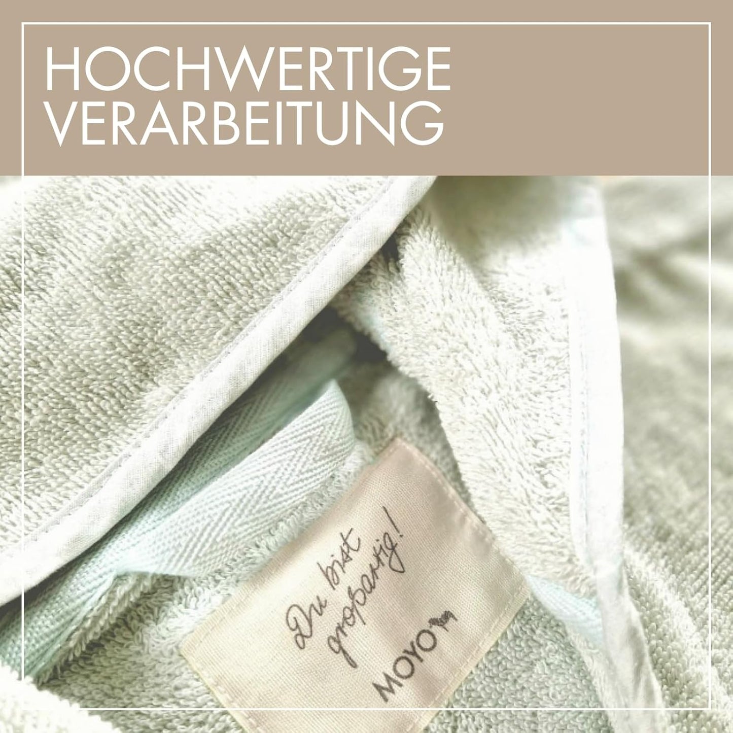 Badeponcho mit Hasenohren für Kinder, Mint Hasenohren