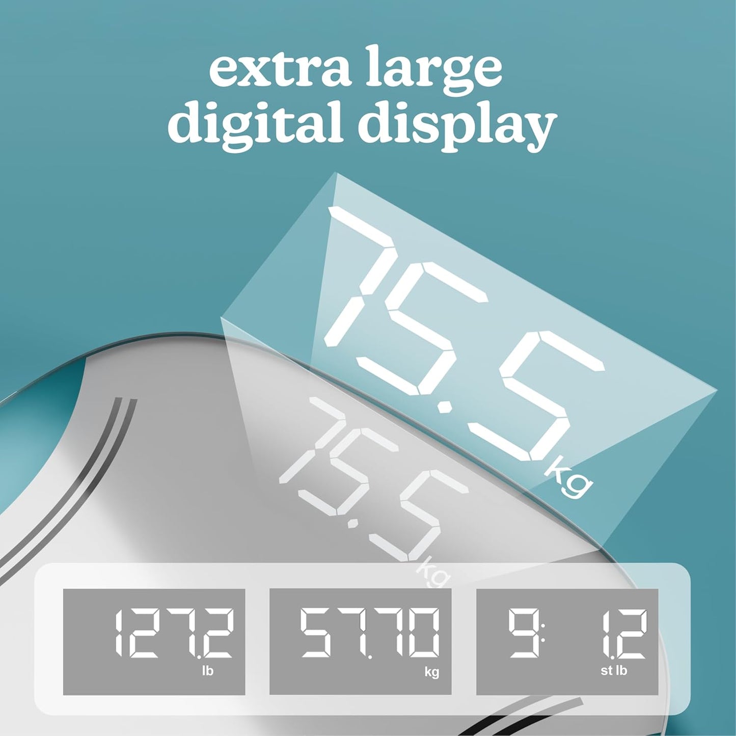 Digitale Personenwaage mit XL LED-Display