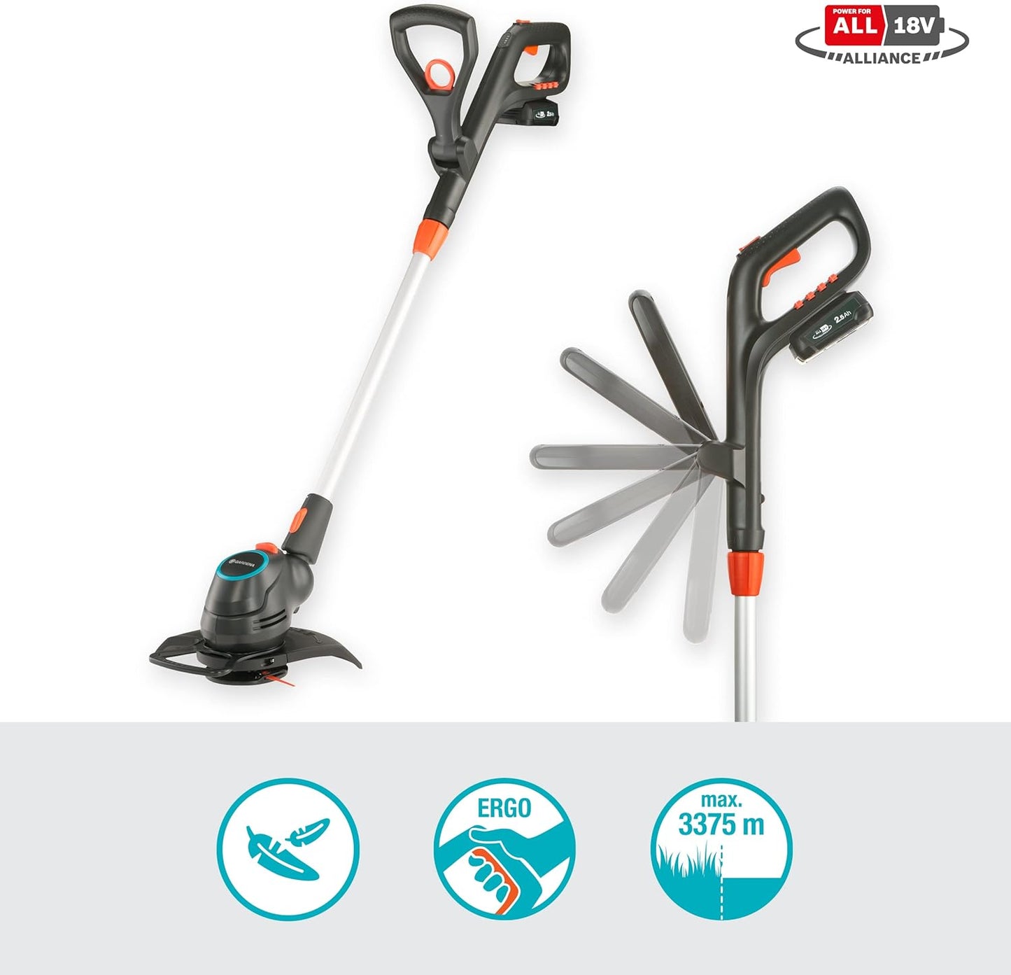 Akku-Rasentrimmer ComfortCut 23/18V P4A, mit Akku