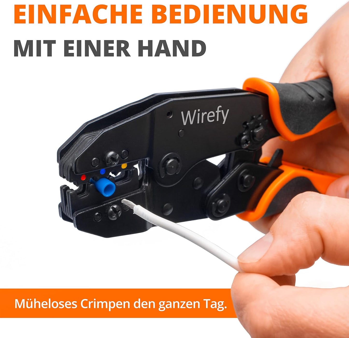 Crimpzange ‎Wirefy-CRMP-01, Crimpwerkzeug für isolierte Kabelschuhe