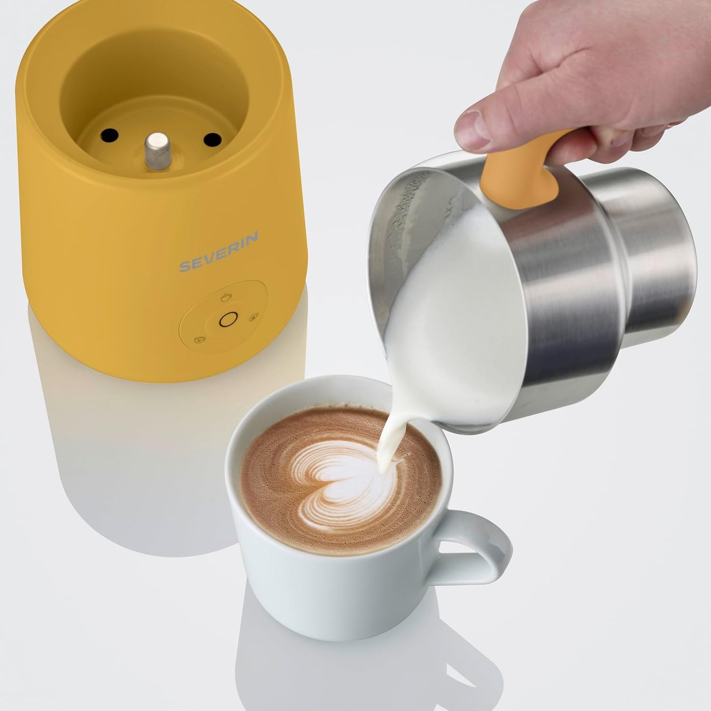 Induktions-Milchaufschäumer SM 3597 mit Schokoladenfunktion, Gelb