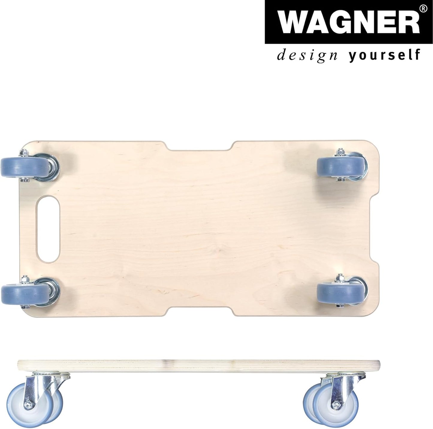 Transportroller Schwerlastrollbrett, (L) 59 x (B) 29 x (H) 11 cm ultrasofte Rollen
