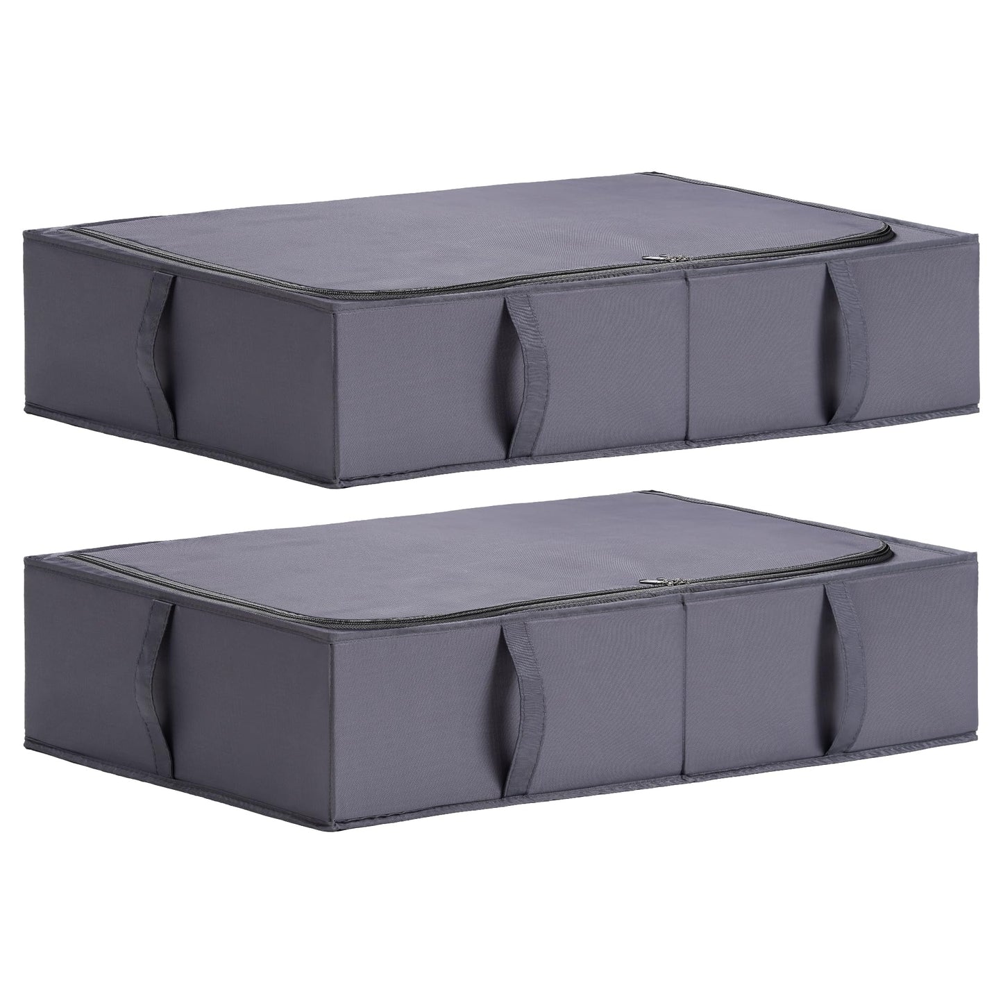 Unterbett Aufbewahrungsboxen 2er-Set (waschbar), Dunkelgrau Gross 2er-Pack