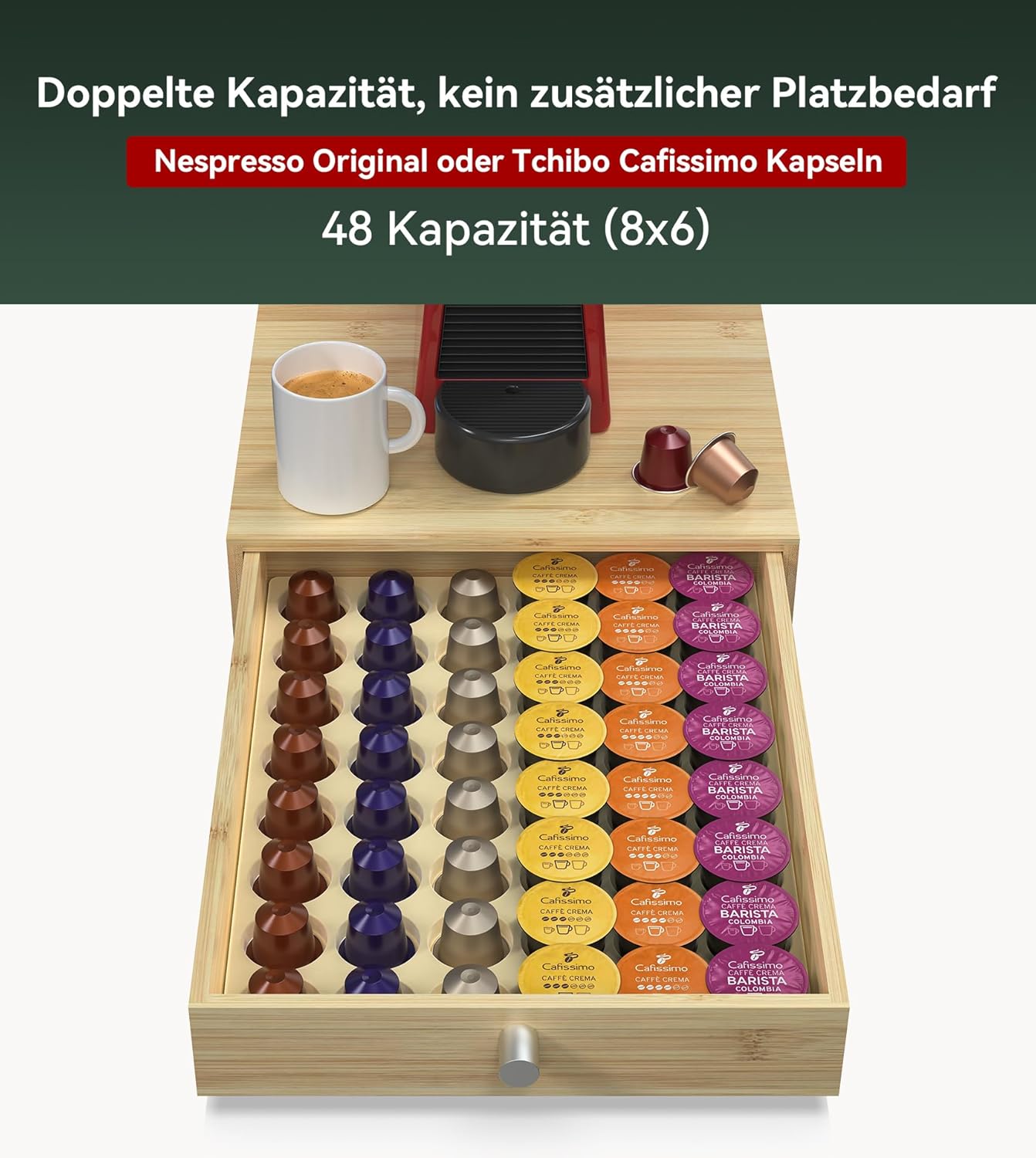 Schubladenbox für Kaffeekapseln