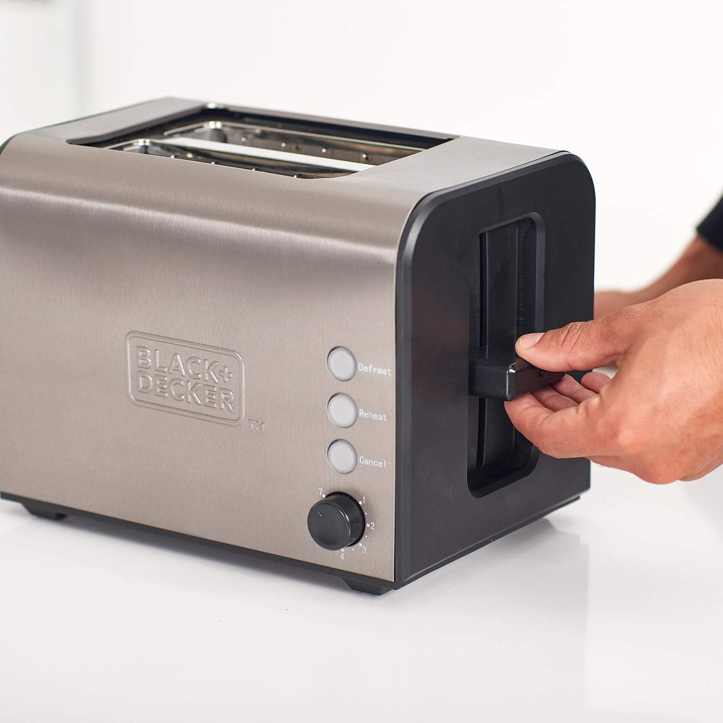 Toaster mit 2 extra breiten Schlitzen, 2 extra breite Schlitze Ohne Klemmen