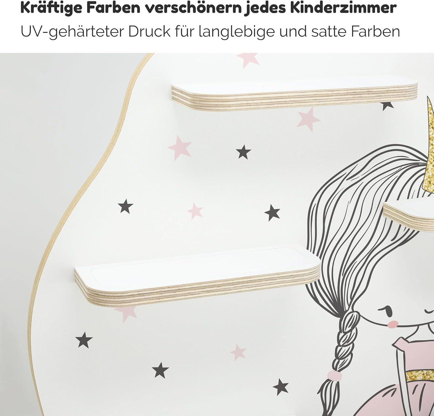 Kinder Regal für Toniebox, 58x53x15 cm (1er Pack) Blumenprinzessin