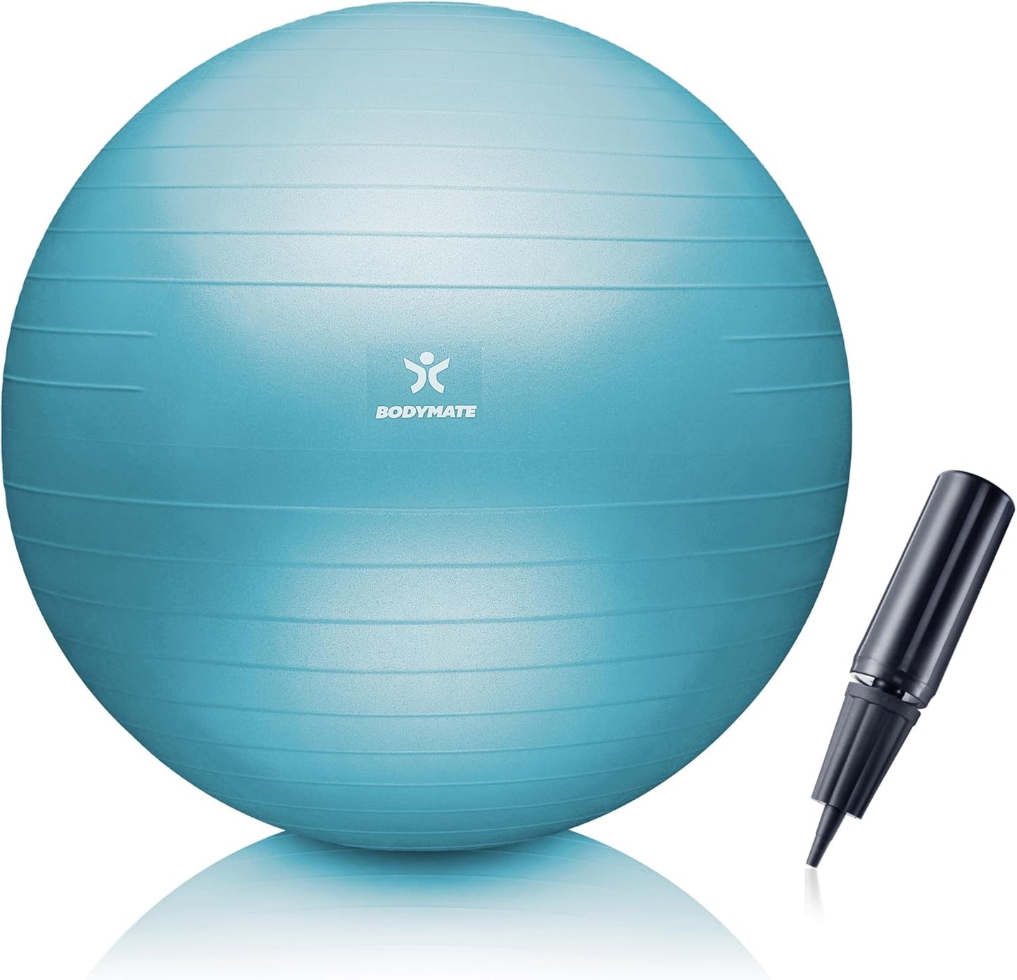 Gymnastikball Sitzball 85 cm mit E-Book & Pumpe, Icy Blue 85 cm (für Körpergröße ab 186cm)