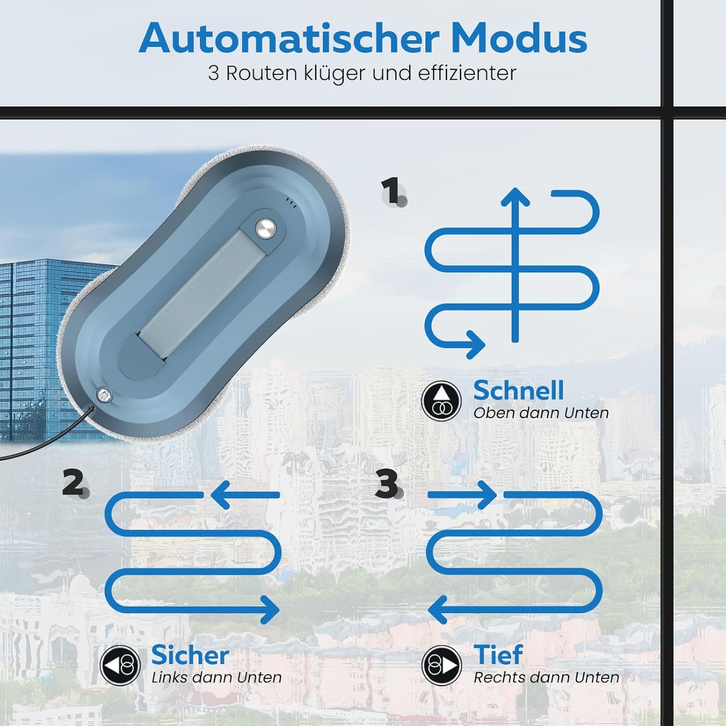 Fensterputzroboter W30D mit Sprühfunktion