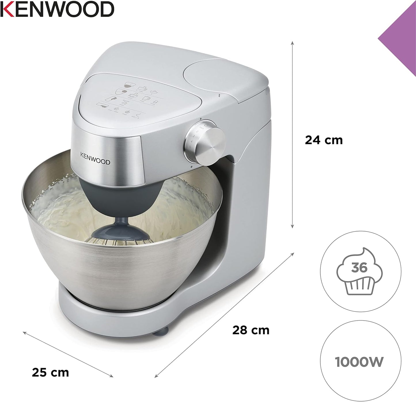 Küchenmaschine Prospero+, inkl. 3 Zubehörteile Silber