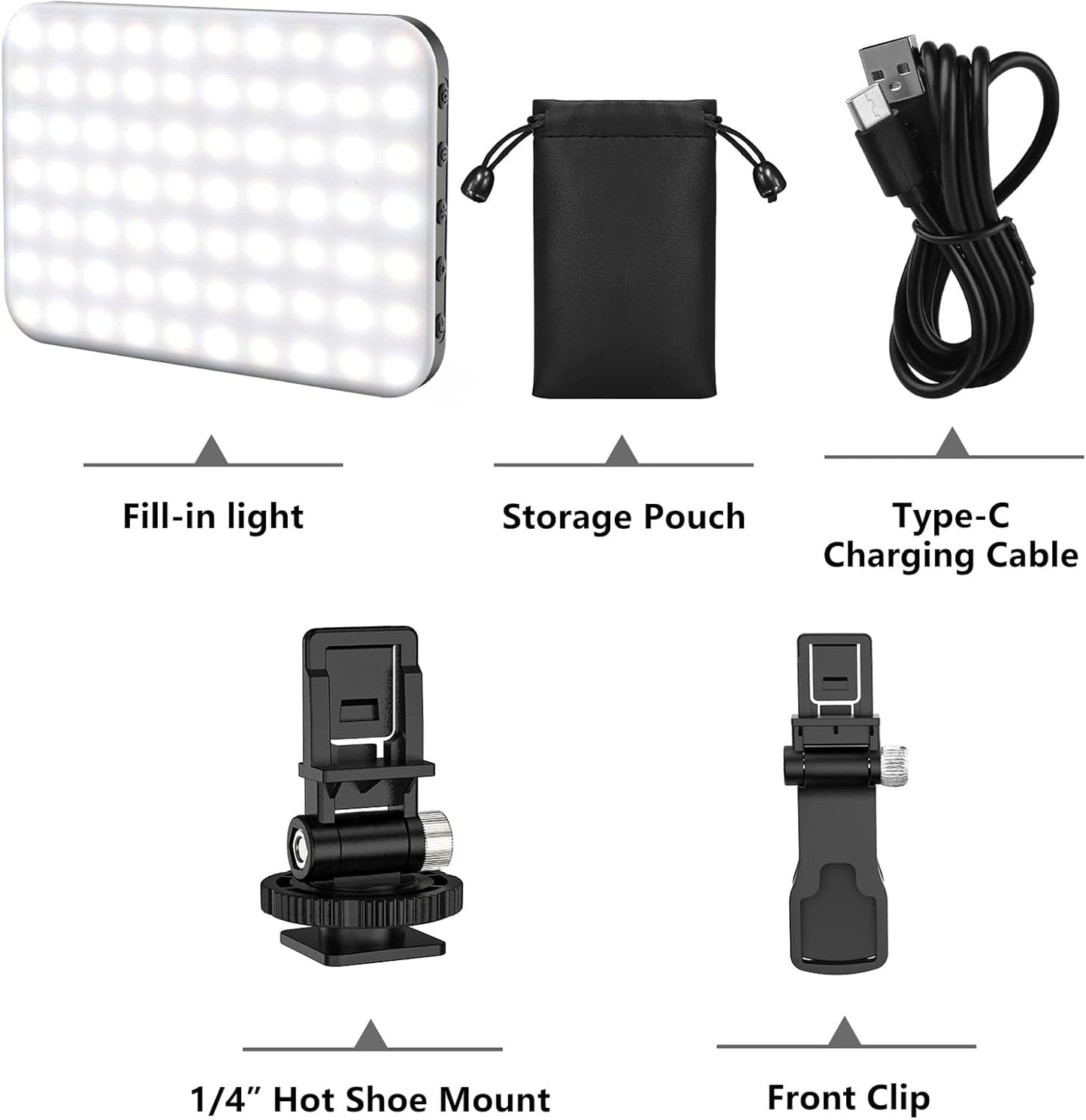 Selfie-Licht mit 10-stufiger Helligkeit und 7 Modi
