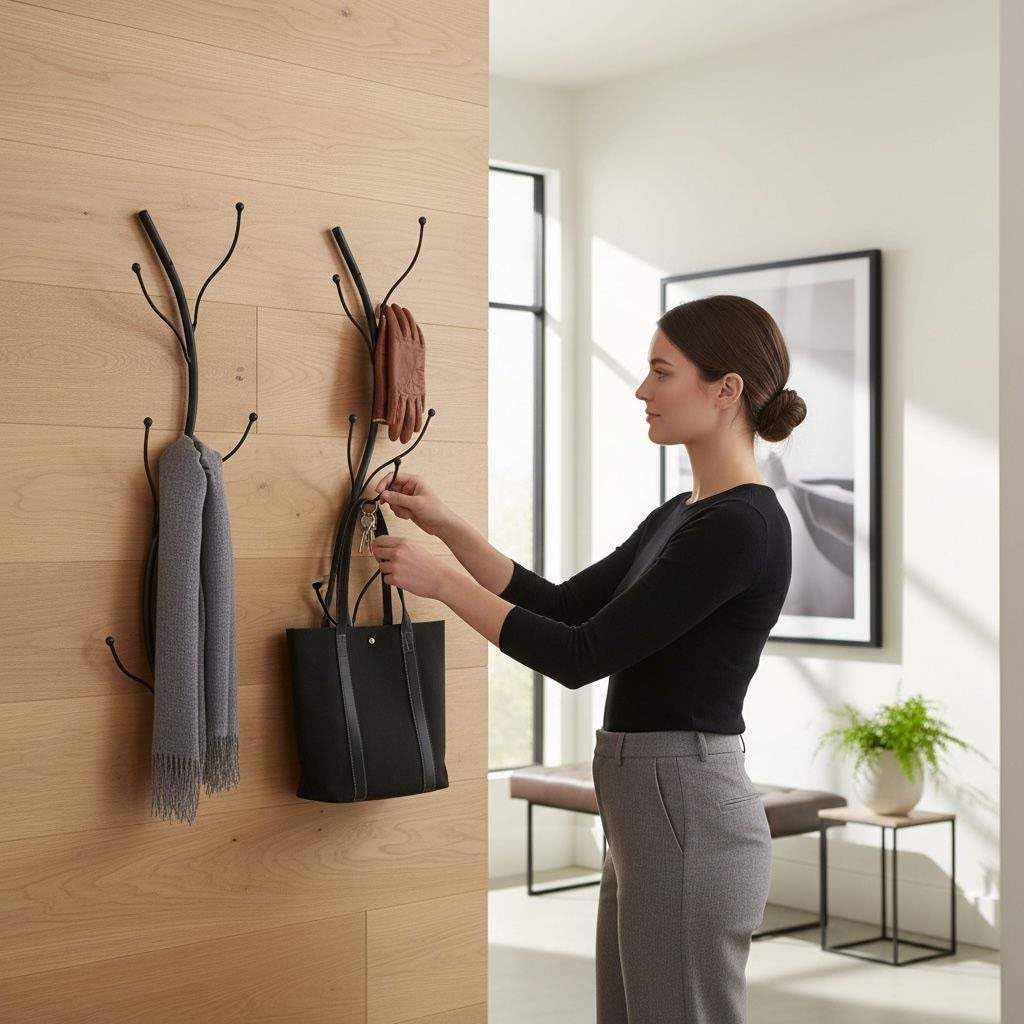 2er-Set Wandgarderobe Flora mit Haken