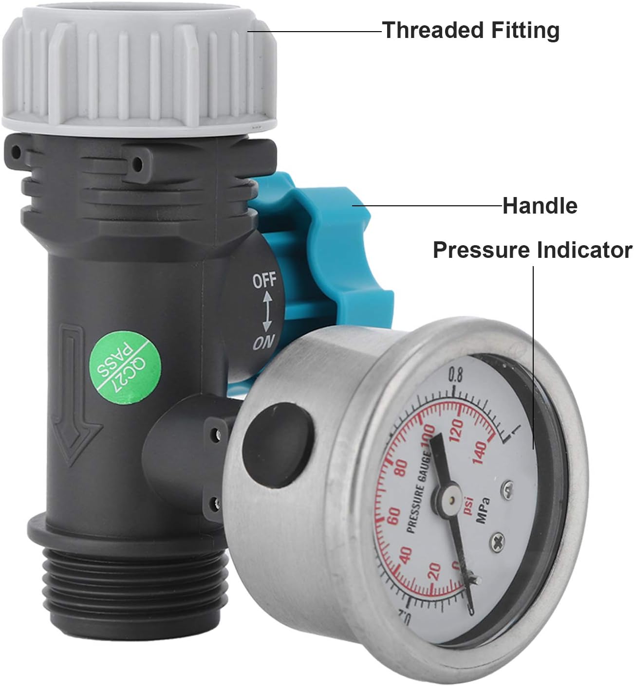 Wasserdruckregelventil mit Manometer