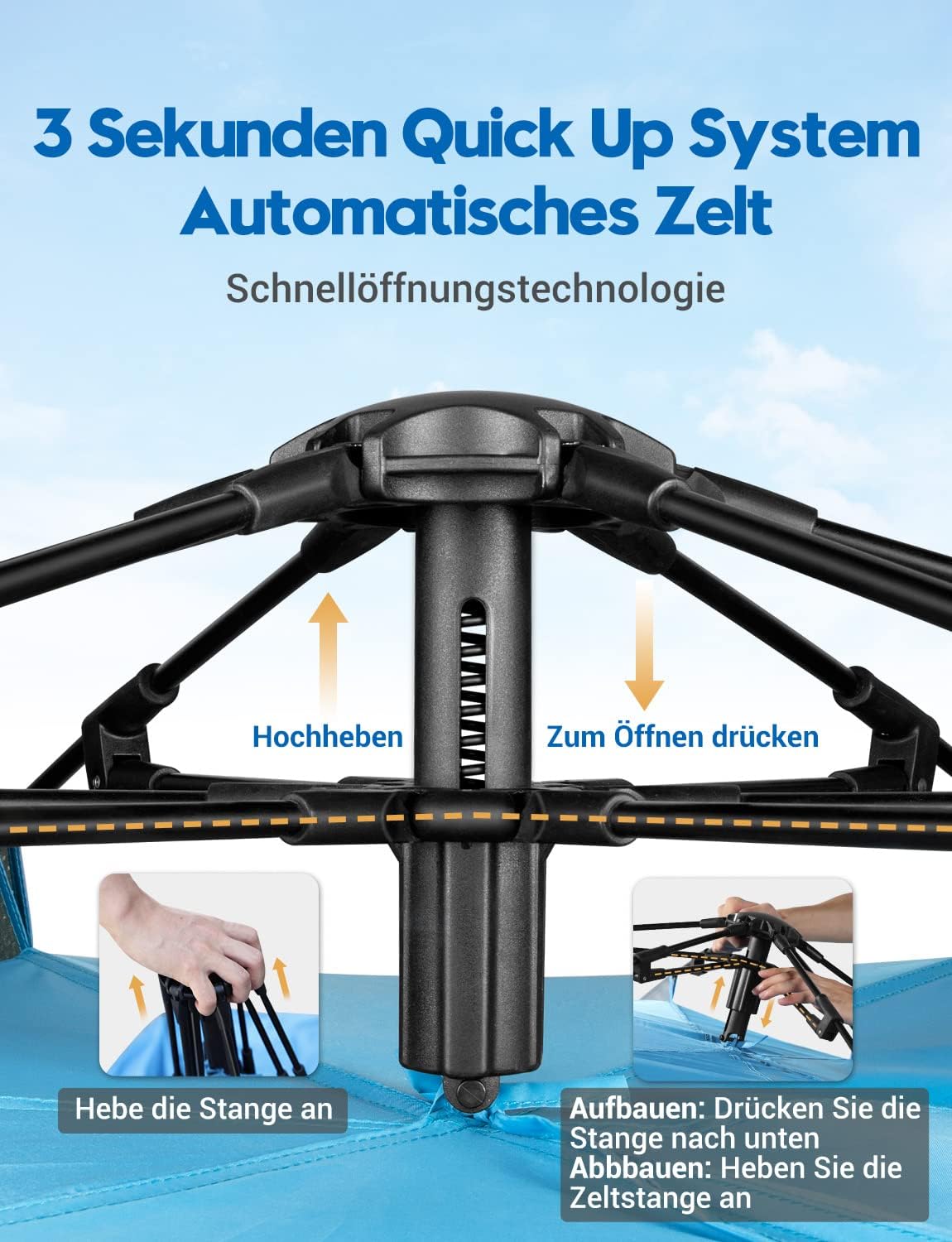 Strandmuschel Quick-Up-Zelt