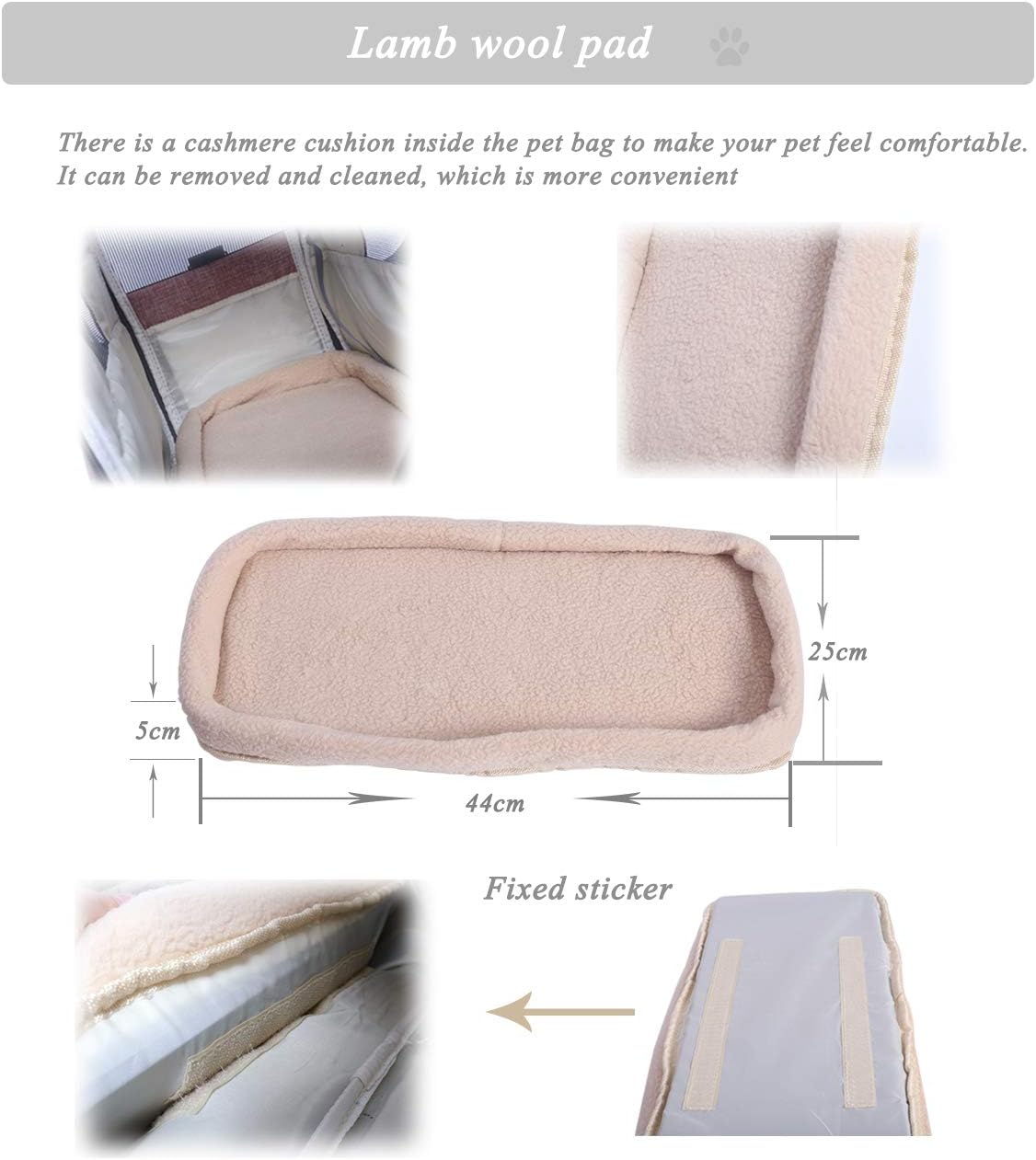 Tragetasche für Haustiere mit Fleece-Pad und Netz, pink