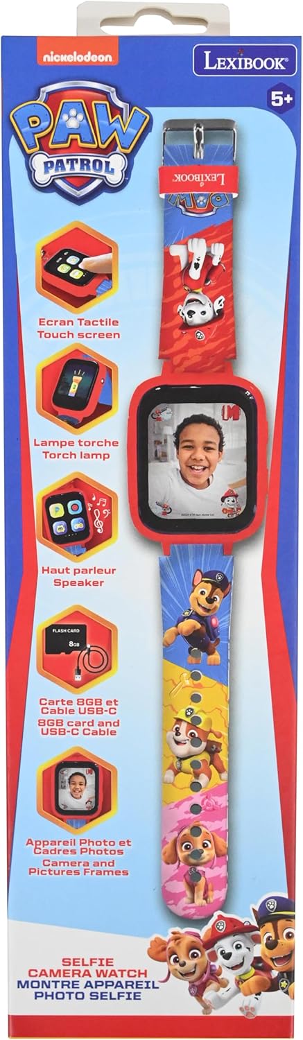 Selfie-Kamera-Uhr mit HD-Touchscreen und Spielen, Paw Patrol