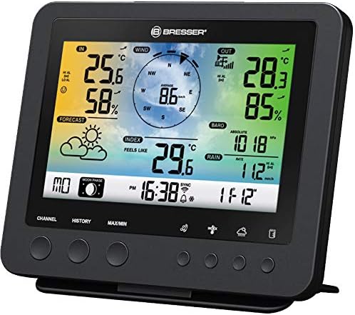 Wetterstation 5-in-1, Schwarz