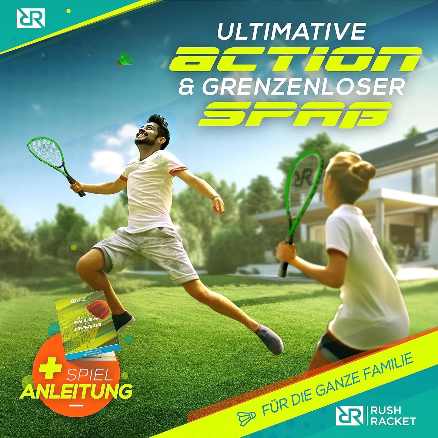 RS3 Speed Badminton Set mit Feldmarkierungen, 3. Grün
