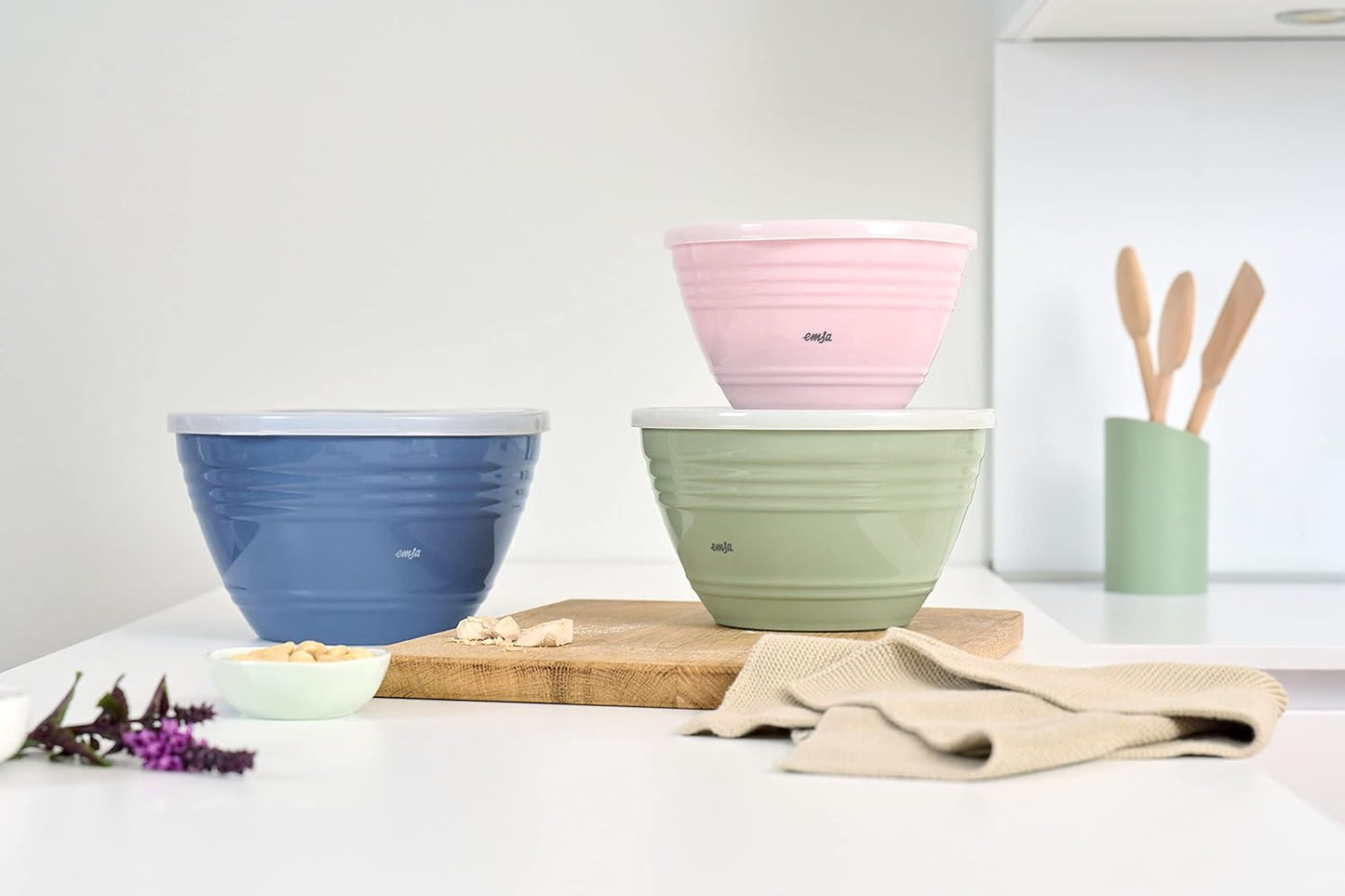 Prep&Bake 3er Set Kunststoff-Rührschüssel, 3er Set (1,7 + 2,75 + 4,15 L)