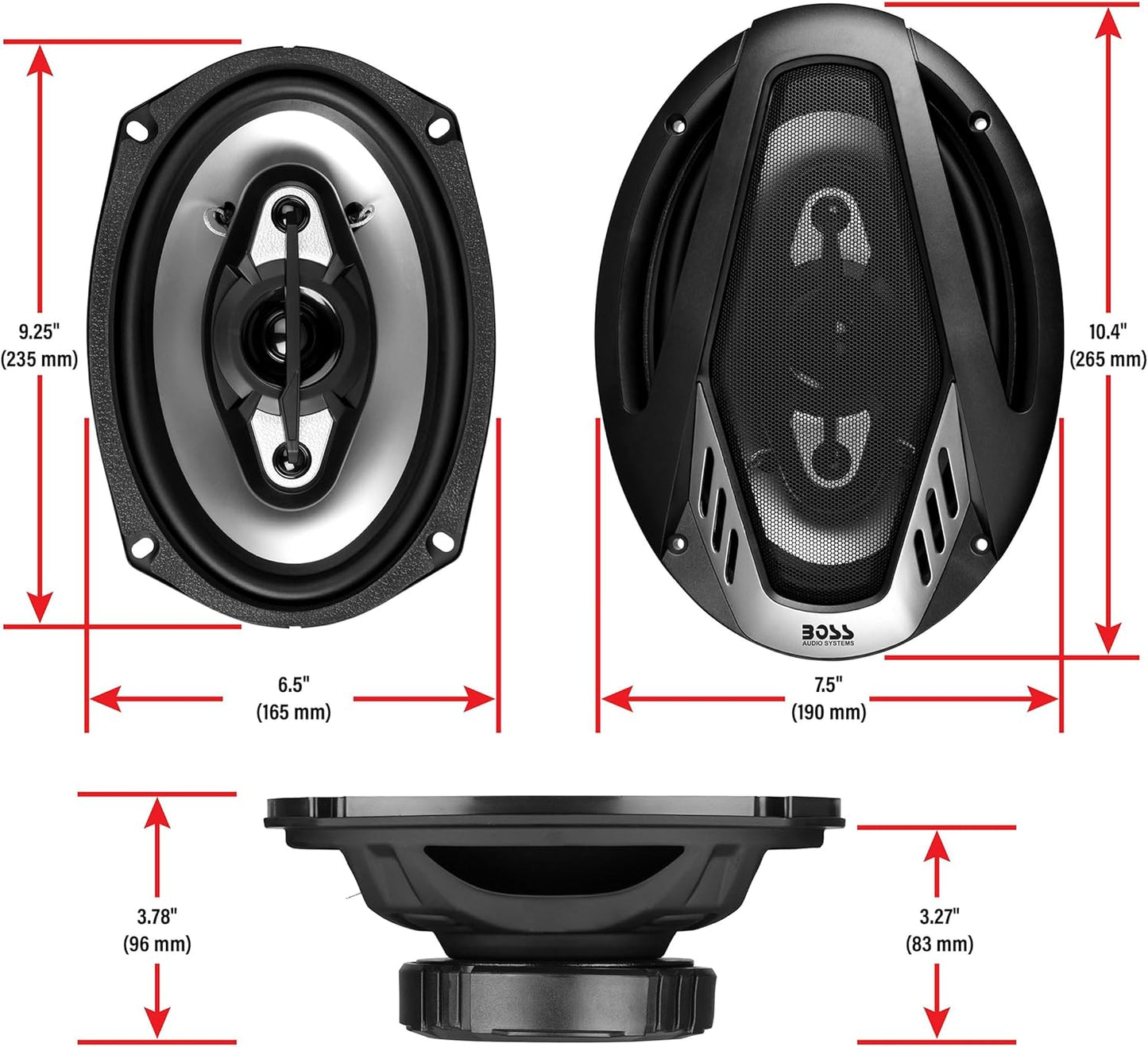 Audio Systems NX694 Onyx Lautsprecher, 15,2 x 22,9 cm, 4-Wege