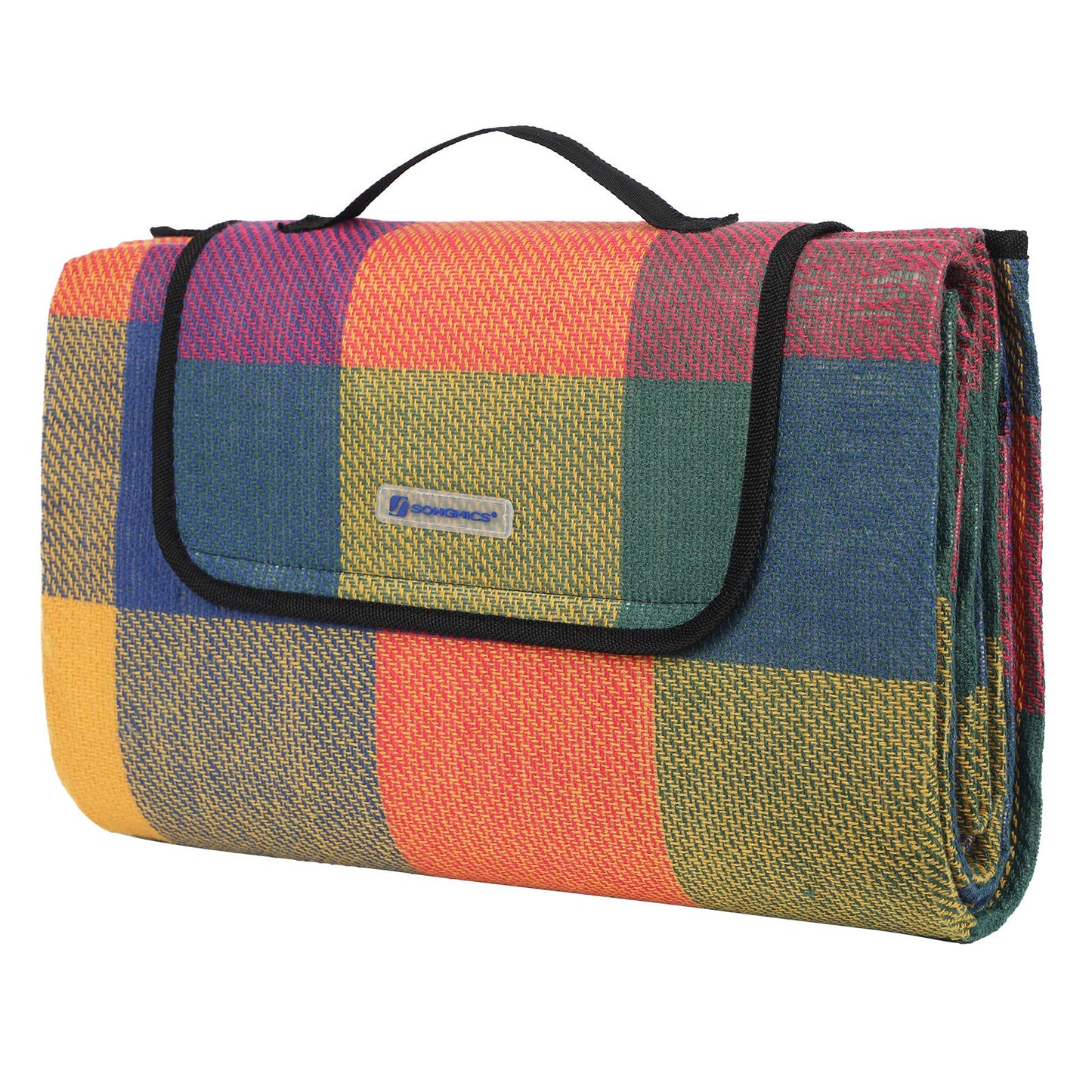 Picknick- und Campingdecke, Rot-grün-orange 150 x 195 cm (Rechteckig) Single