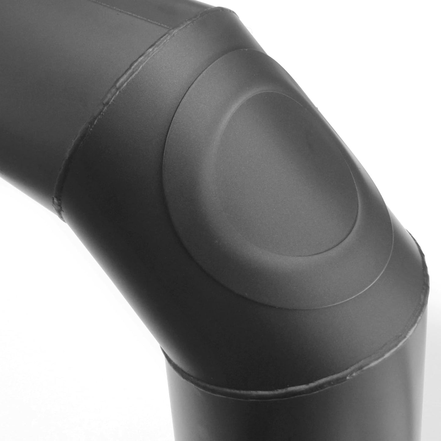 Ofenrohr-Set 150 mm, 90 Grad, mit Zugregulierung und Reinigungsöffnung, Gussgrau