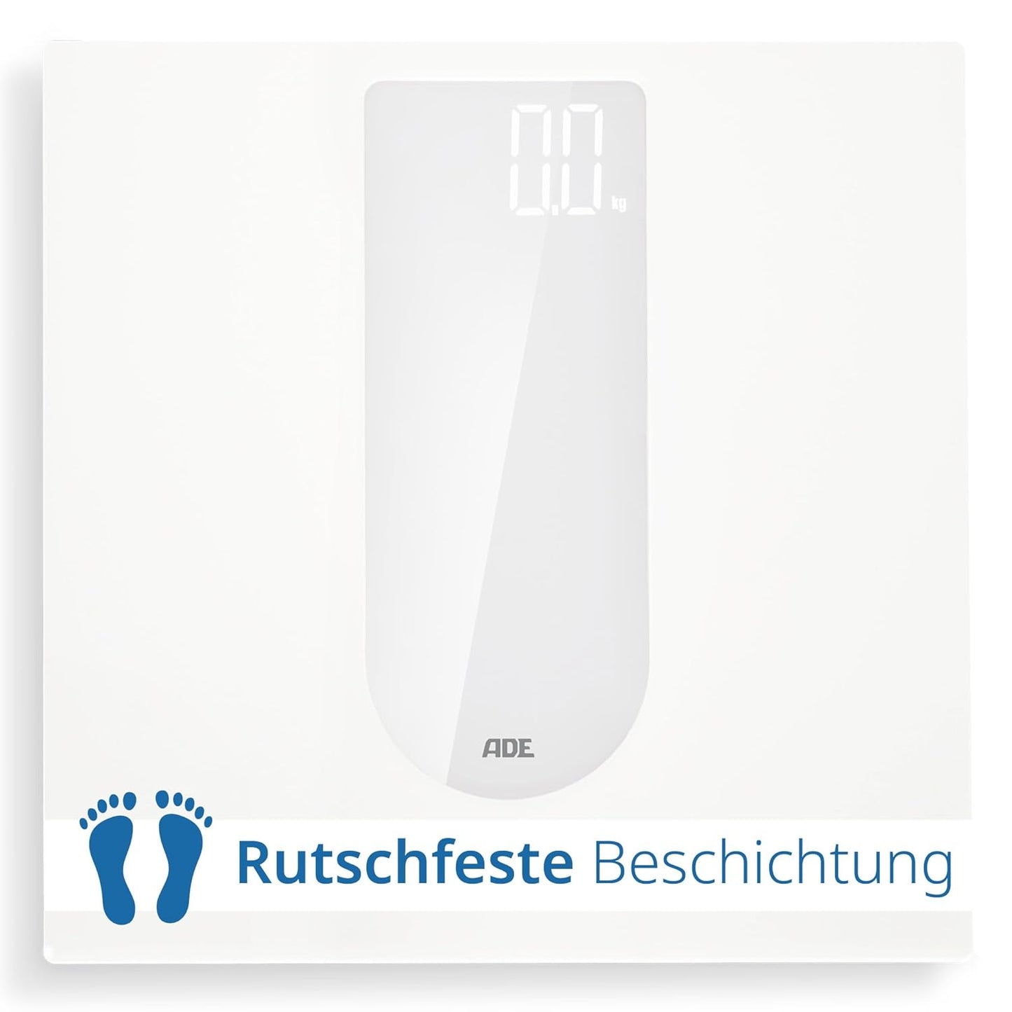 Digitale Personenwaage mit LED-Display, Weiss