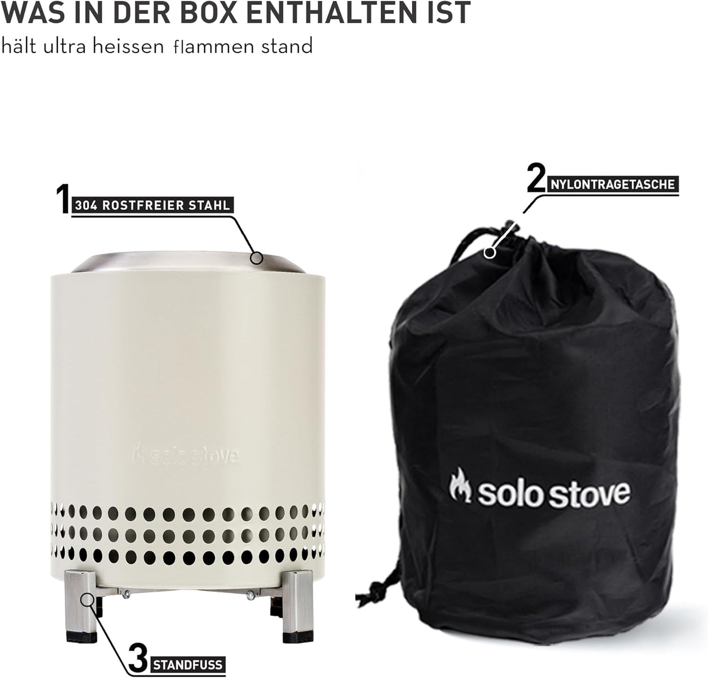 Tischfeuer Mini Kamin, Mesa Beige