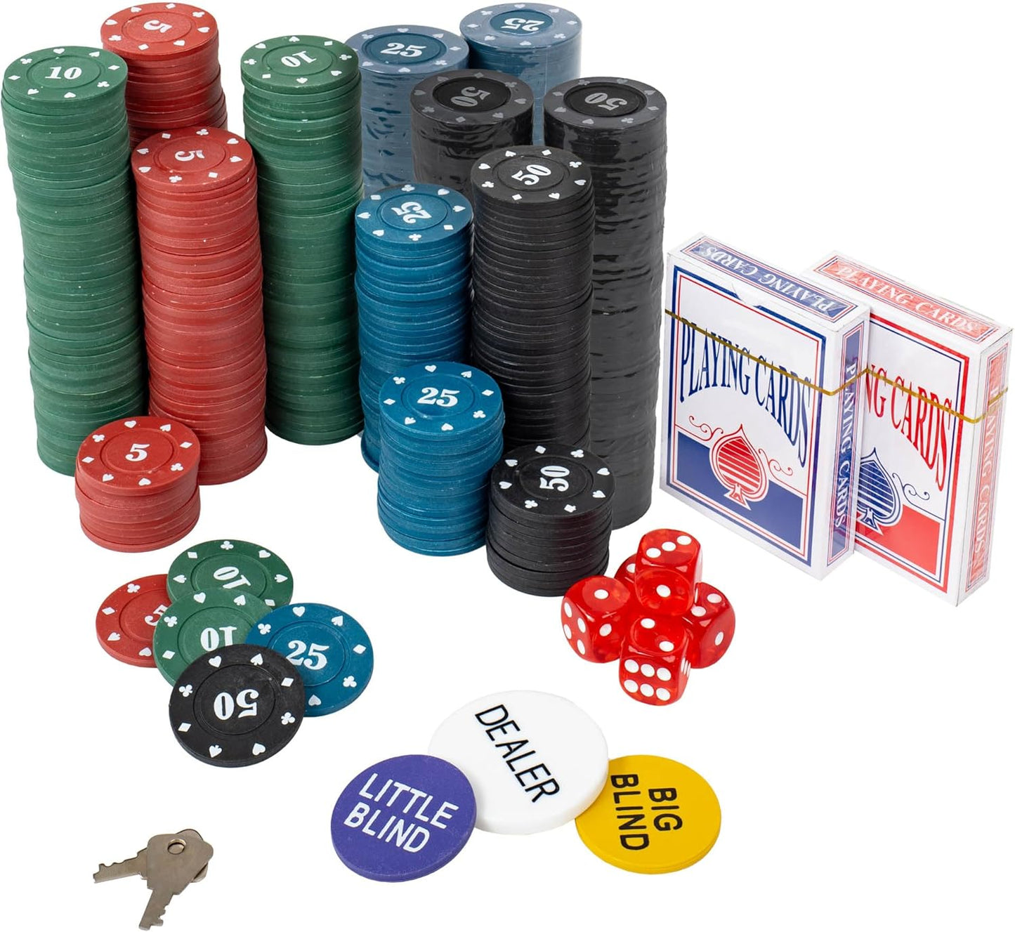 Pokerkoffer, 500 Chips