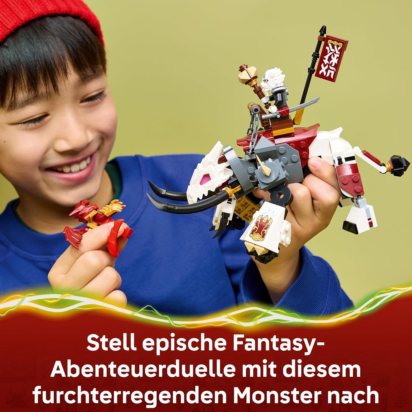 Zilvar auf seinem Drachentier Grimtak