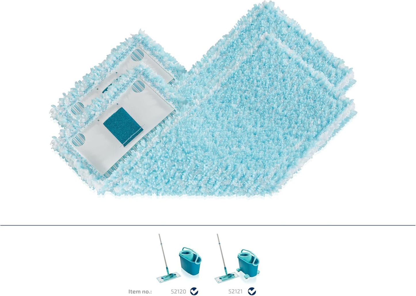 5er-Set Wischbezug Clean Twist M Ergo, Parkett Klett 5er Set