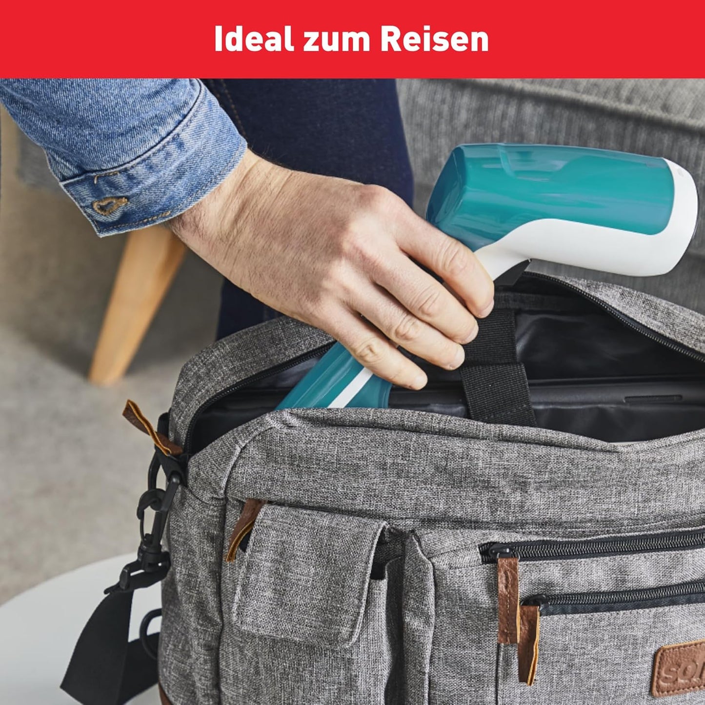 Dampfbürste Access Steam First, Weiss / Blau